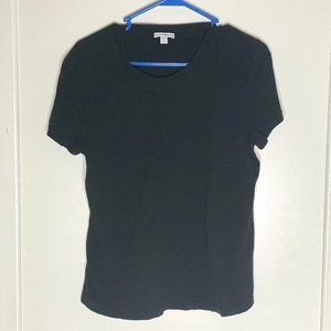 James Perse Black Short Sleeve Basic Tee - 3